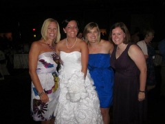 At her 2012 wedding, Potter with fellow SIDS Mary Ann Mitchell, Kelsey Buck, and KatieJo Kuhens.